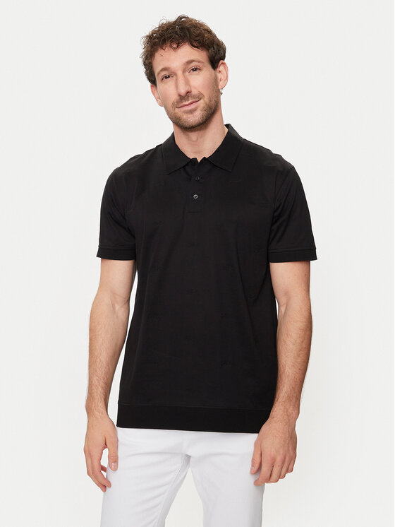 KARL LAGERFELD Polo 745007 542201 Czarny Regular Fit
