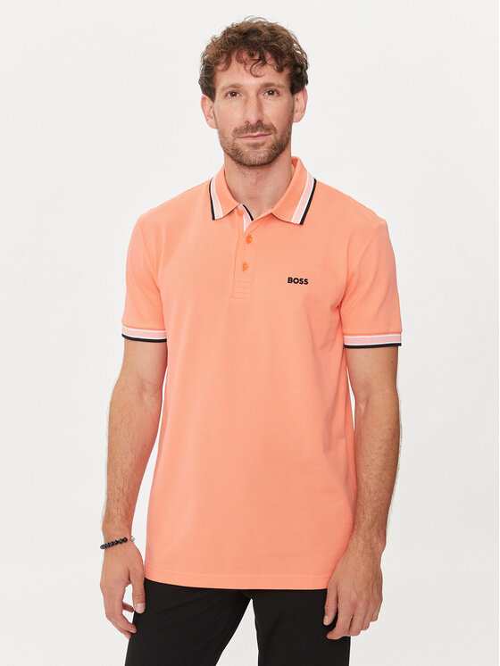 Boss Polo Paddy 50469055 Pomarańczowy Regular Fit