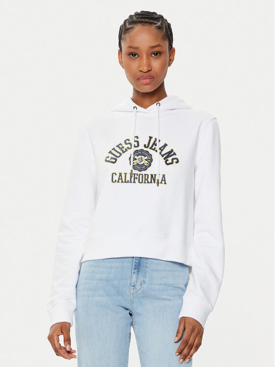 Guess Bluza W5RQ29 K68I4 Biały Regular Fit