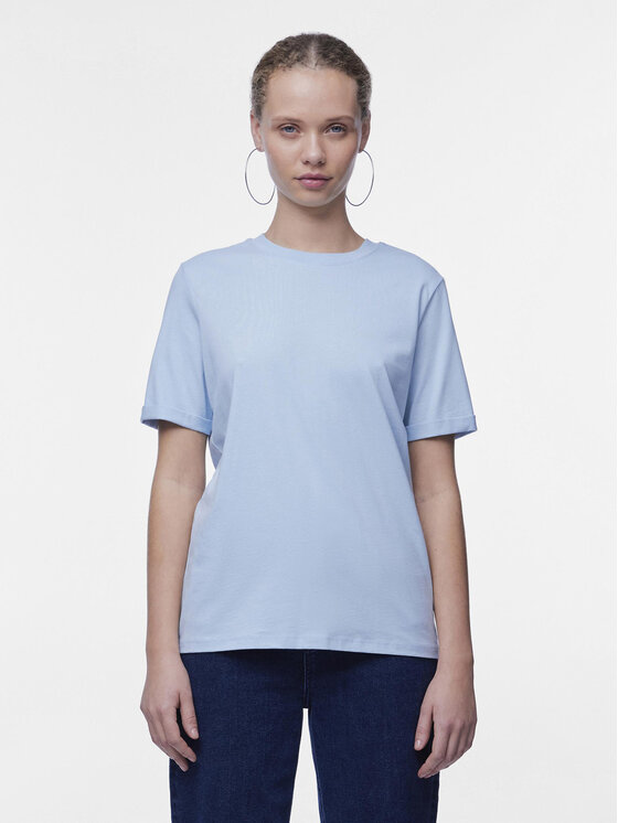 Pieces T-Shirt Ria 17086970 Niebieski Regular Fit