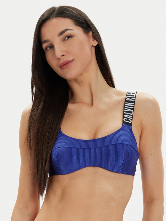 Calvin Klein Swimwear Góra od bikini KW0KW02389 Granatowy