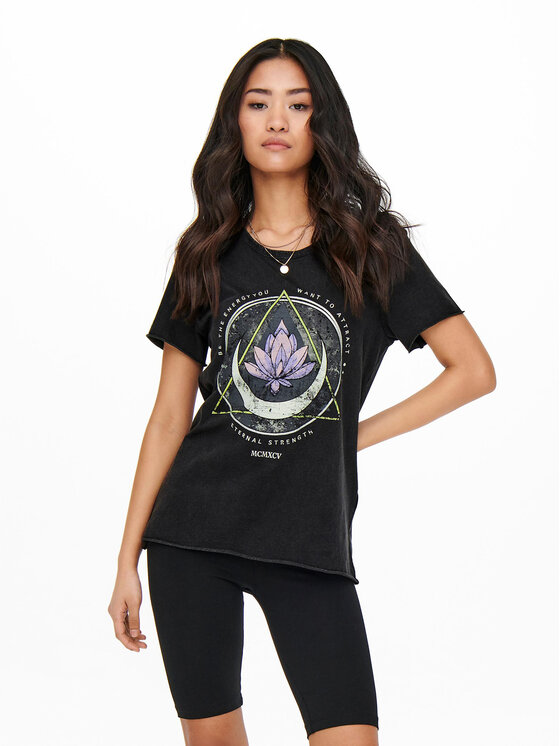 ONLY T-Shirt 15215721 Czarny Regular Fit