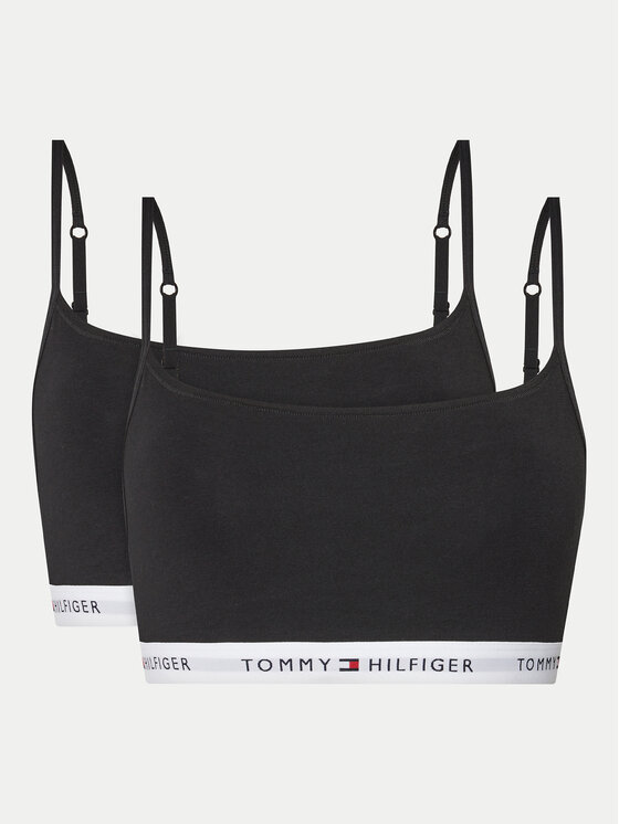 Tommy Hilfiger Komplet 2 biustonoszy topów UW0UW05528 Czarny