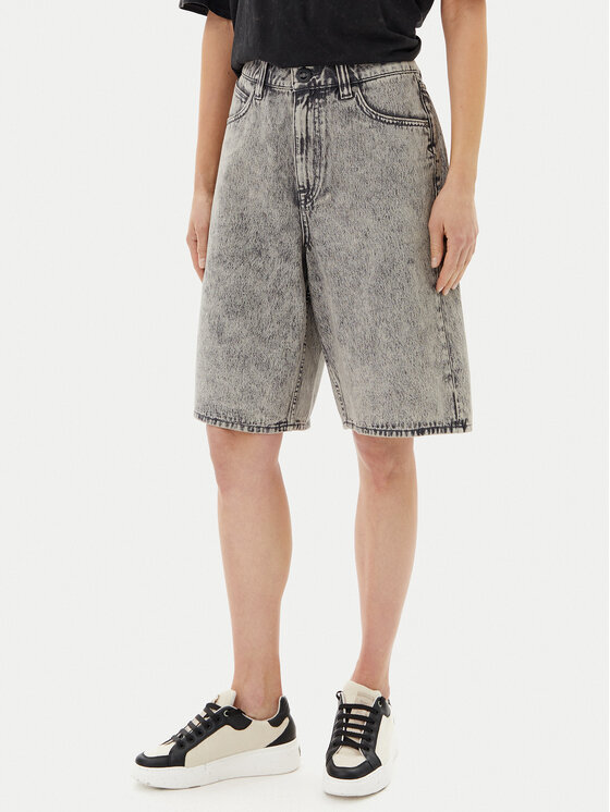 Volcom Szorty jeansowe Beeggy B2012504 Szary Baggy Fit