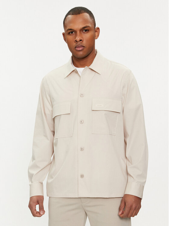 Calvin Klein Koszula K10K111364 Beżowy Boxy Fit