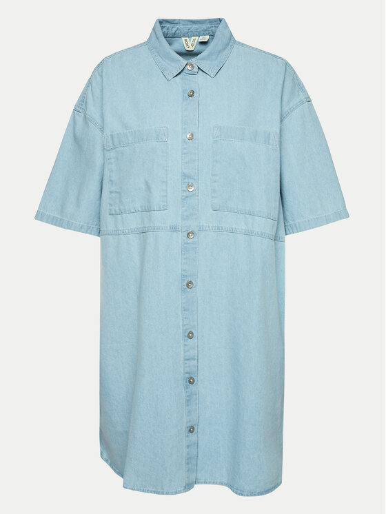 Roxy Sukienka jeansowa Pacific Night ERJDD03005 Niebieski Relaxed Fit