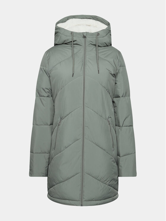 Roxy Kurtka puchowa Better Weather Jckt ERJJK03567 Zielony Regular Fit