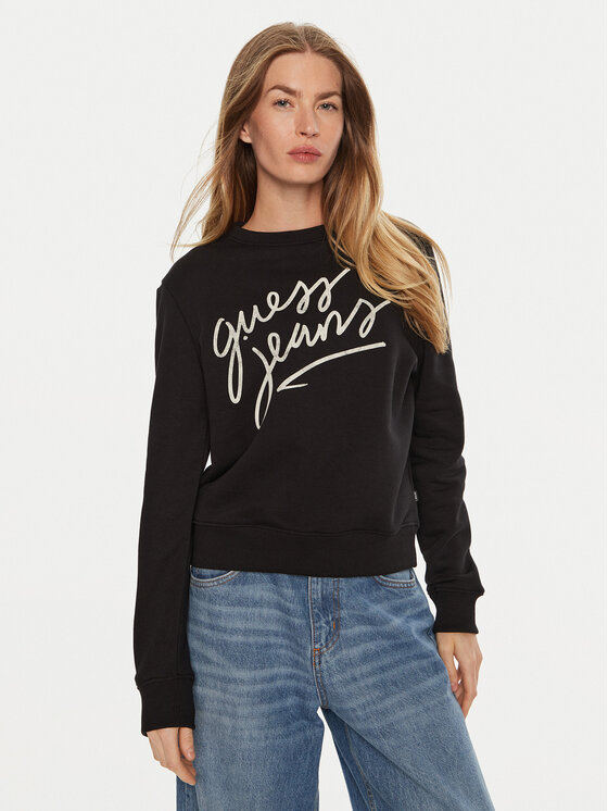 Guess Bluza W4BQ17 KC811 Czarny Regular Fit