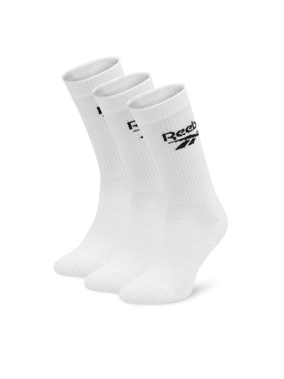 Reebok Zestaw 3 par wysokich skarpet unisex R0452-SS24 (3-pack) Biały