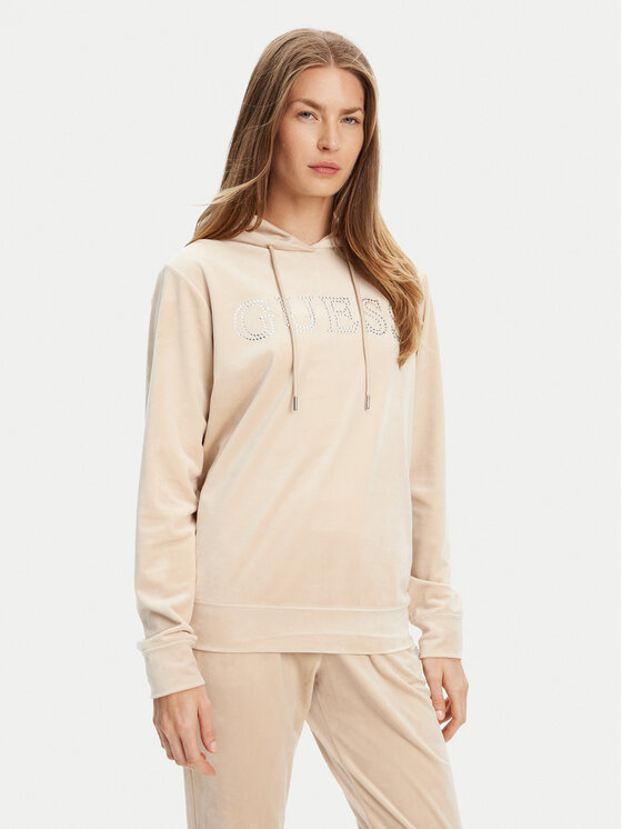 Guess Bluza V4RQ25 K0232 Beżowy Regular Fit
