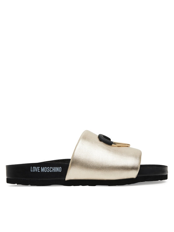 LOVE MOSCHINO Klapki JA28283G1MIF0900 Złoty
