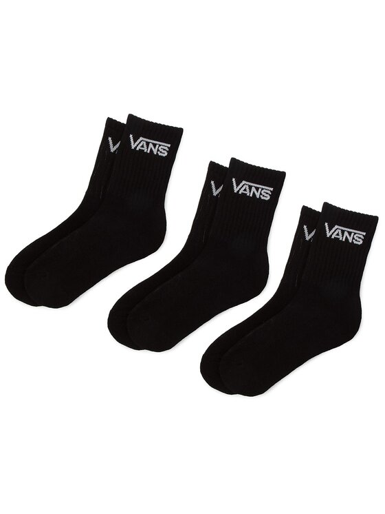 Vans Zestaw 3 par wysokich skarpet damskich By Classic Crew VXNQBLK Czarny