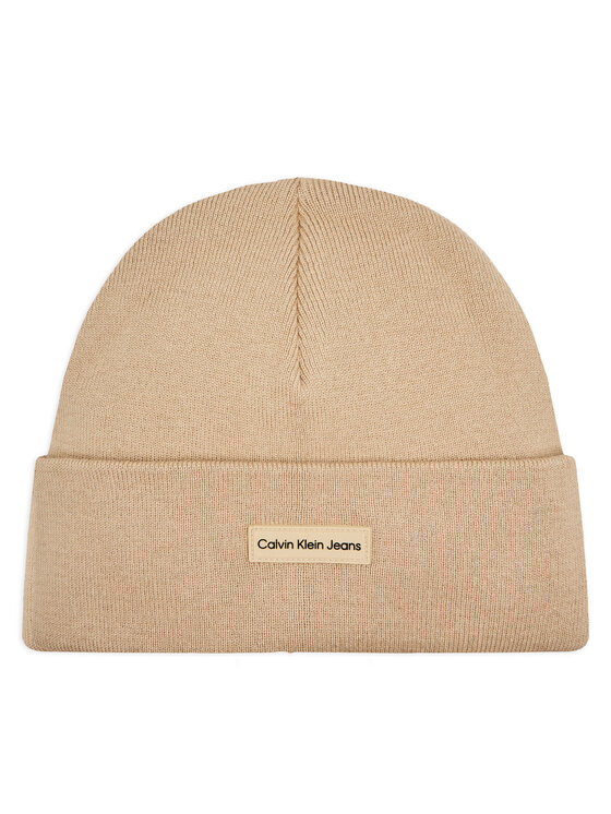Calvin Klein Jeans Czapka Inst Patch Beanie K50K512142 Beżowy