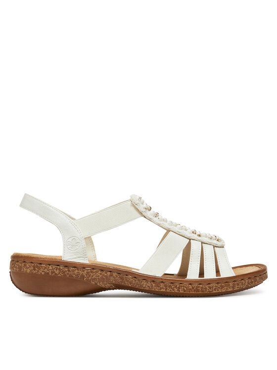 Rieker Sandały 62809-60 Biały