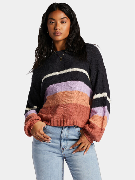 Billabong Sweter Seeing Double Swtr ABJSW00152 Fioletowy Regular Fit