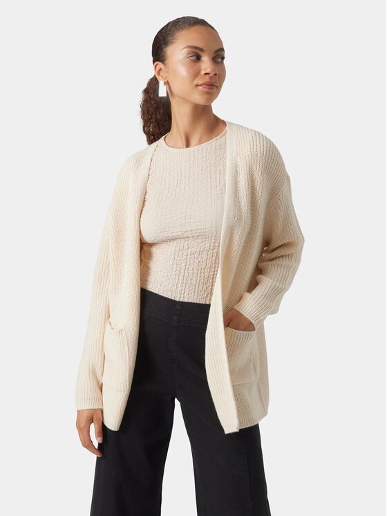 Vero Moda Kardigan Fabulous 10297806 Beżowy Regular Fit