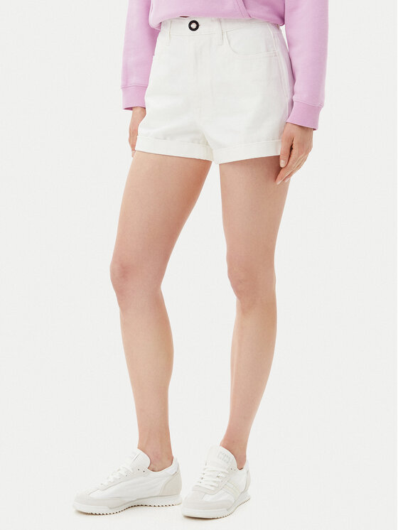 Volcom Szorty jeansowe Weelow B2012300 Biały Slim Fit