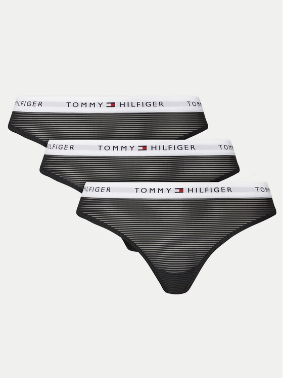 Tommy Hilfiger Komplet 3 par stringów UW0UW05532 Czarny