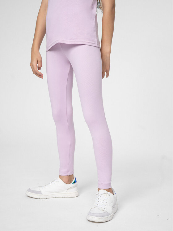 4F Legginsy 4FJSS23TTIGF049 Fioletowy Slim Fit
