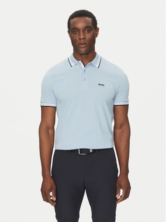 BOSS Polo Paddy 50469055 Błękitny Regular Fit
