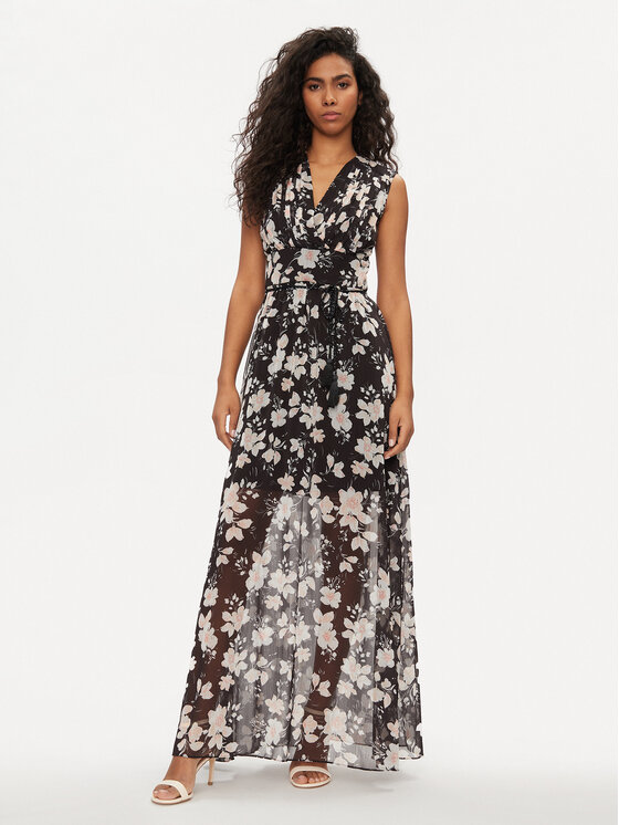 Guess Sukienka koktajlowa W3GK60 WDW82 Czarny Regular Fit