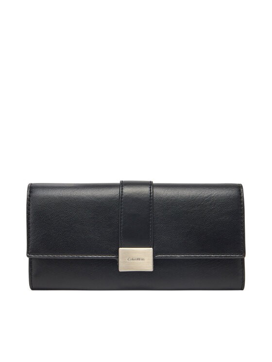 Calvin Klein Duży Portfel Damski Hardware Snap Large Wallet K60K612964 Czarny
