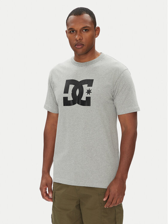 DC T-Shirt ADYZT05373 Szary Regular Fit
