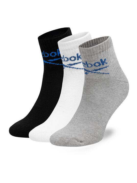 Reebok Zestaw 3 par wysokich skarpet unisex R0255-SS24 (3-pack) Kolorowy