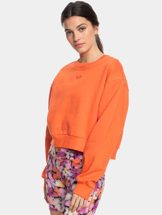 Roxy Bluza Ess Nrj Cn Otlr ERJFT04670 Pomarańczowy Regular Fit