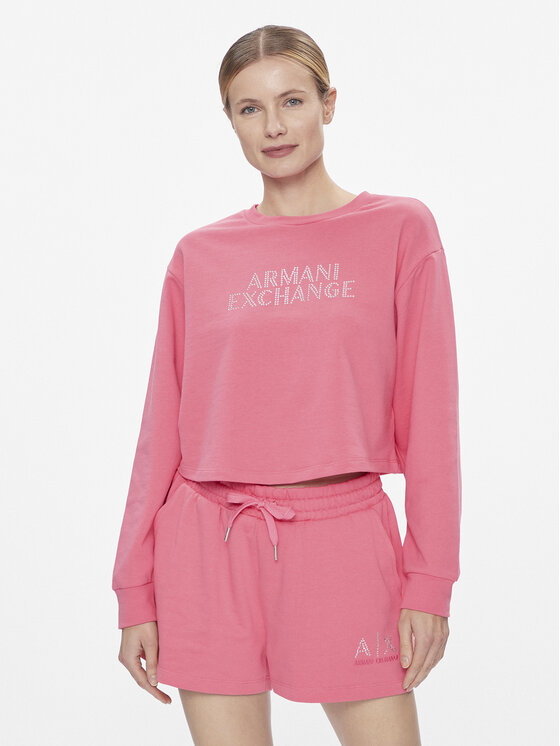 Armani Exchange Bluza 3DYM90 YJFHZ 14BH Różowy Regular Fit