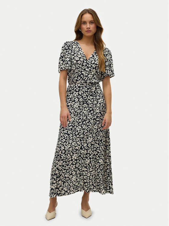 Vero Moda Sukienka letnia Alba 10330301 Czarny Regular Fit