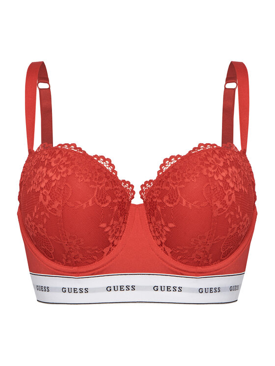Guess Biustonosz push-up O2BC06 KBBT0 Czerwony