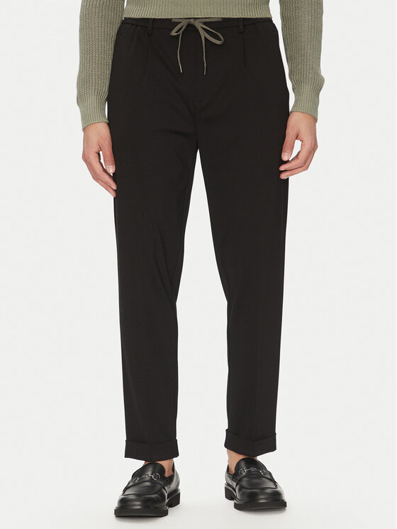 Liu Jo Spodnie materiałowe QA5080 J4776 Czarny Regular Fit
