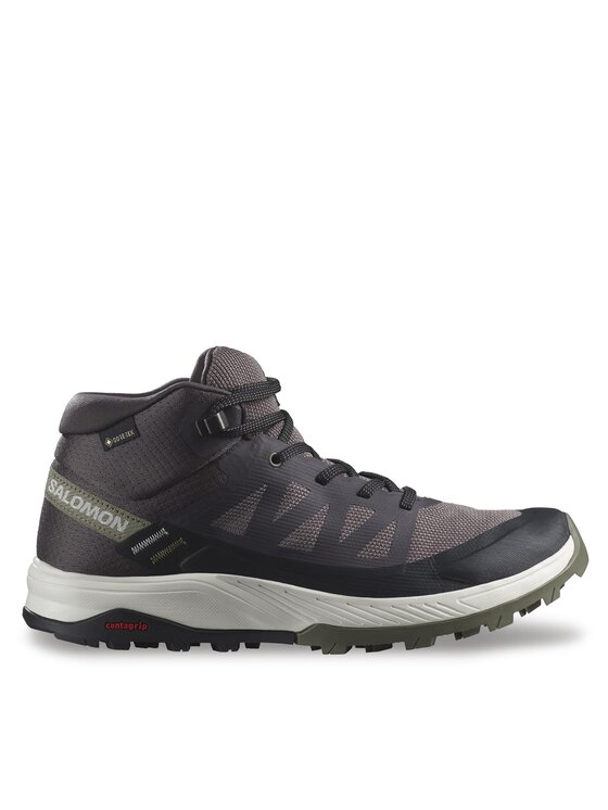 Salomon Trekkingi Outrise Mid Gtx W GORE-TEX L47160700 Czarny