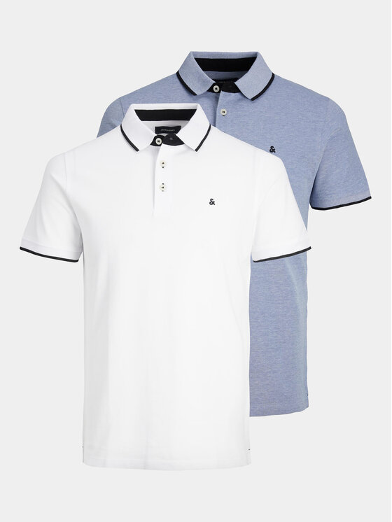 Jack&Jones Komplet 2 koszulek polo Paulos 12191216 Kolorowy Slim Fit