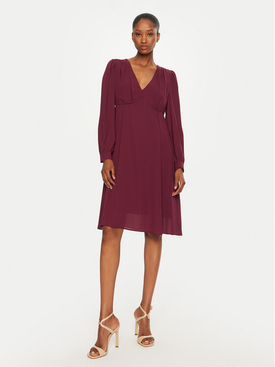 Rinascimento Sukienka koktajlowa CFC0120500003 Bordowy Regular Fit