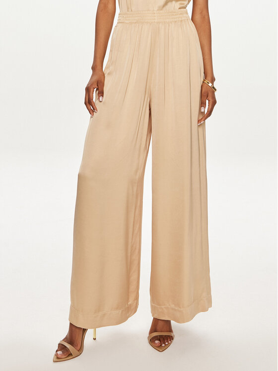 ViCOLO Spodnie materiałowe TB0034 Beżowy Relaxed Fit