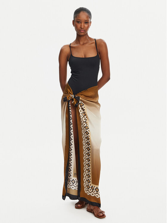 Max Mara Beachwear Chusta Ottico 2516541019 Brązowy