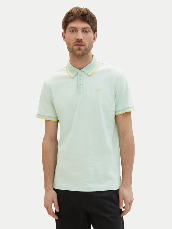 Tom Tailor Polo 1040822 Zielony Regular Fit