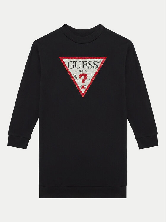 Guess Sukienka dzianinowa J3YK20 KA6R4 Czarny Regular Fit