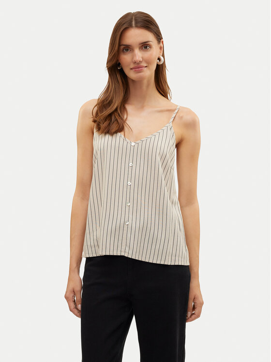 Vero Moda Top Mymilo 10303690 Beżowy Regular Fit
