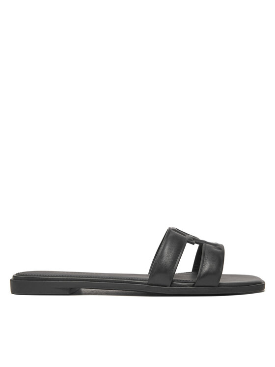 Tommy Hilfiger Klapki Th Logo Strap Mule FW0FW08671 Czarny