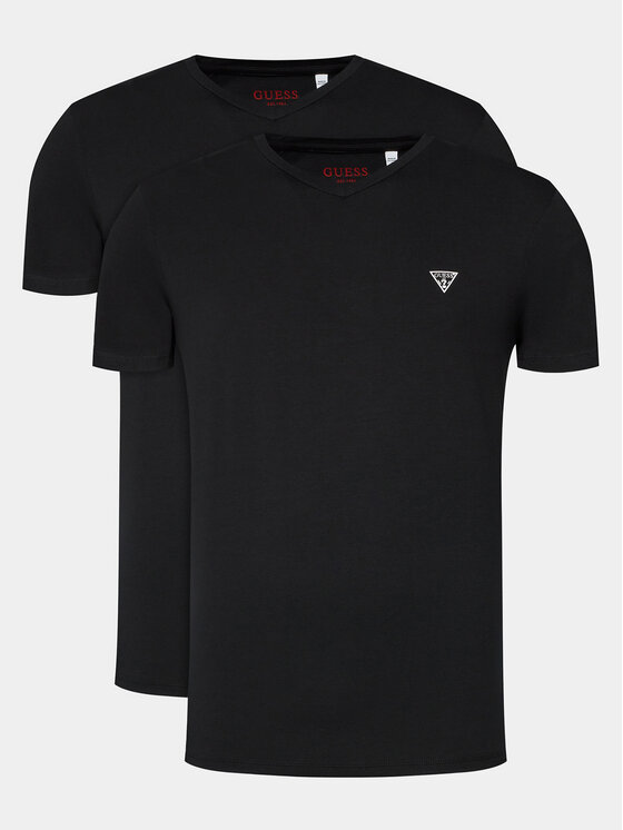 Guess Komplet 2 t-shirtów Caleb U97G03 KCD31 Czarny Regular Fit