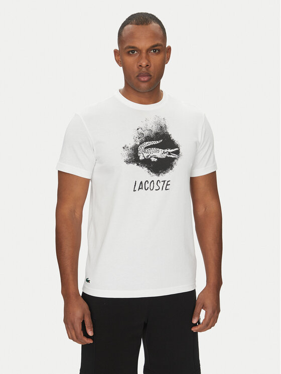 Lacoste T-Shirt TH8917 Biały Regular Fit