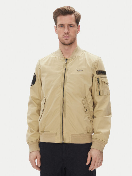 Aeronautica Militare Kurtka bomber 251AB2216CT3501 Beżowy Regular Fit