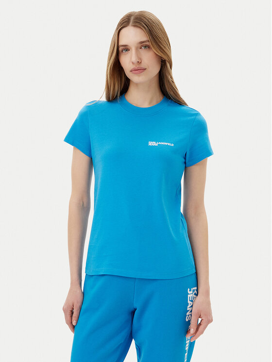 KARL LAGERFELD T-Shirt A1W17004 Niebieski Regular Fit