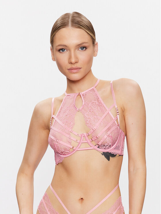 Hunkemöller Biustonosz z fiszbiną Roxanne 201009 Różowy