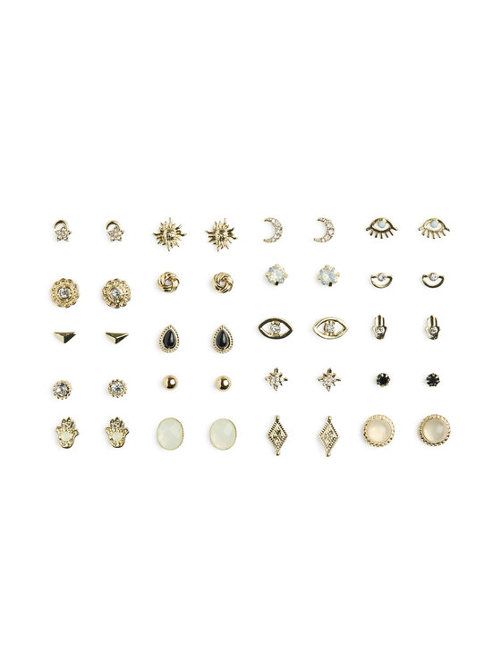 Pieces Zestaw 20 par kolczyków Pclona Mega Pack Earrings D2d 17153167 Złoty
