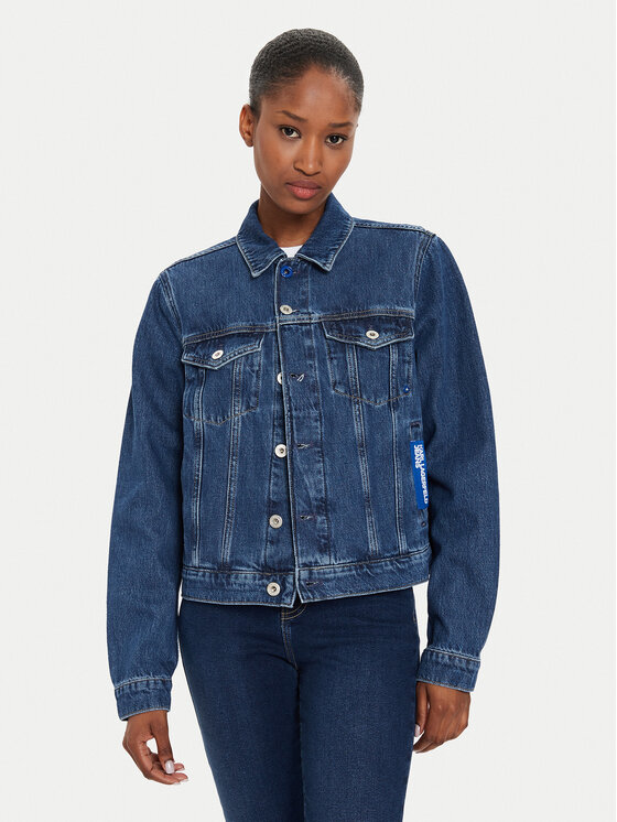 Karl Lagerfeld Jeans Kurtka jeansowa 240J1404 Niebieski Regular Fit