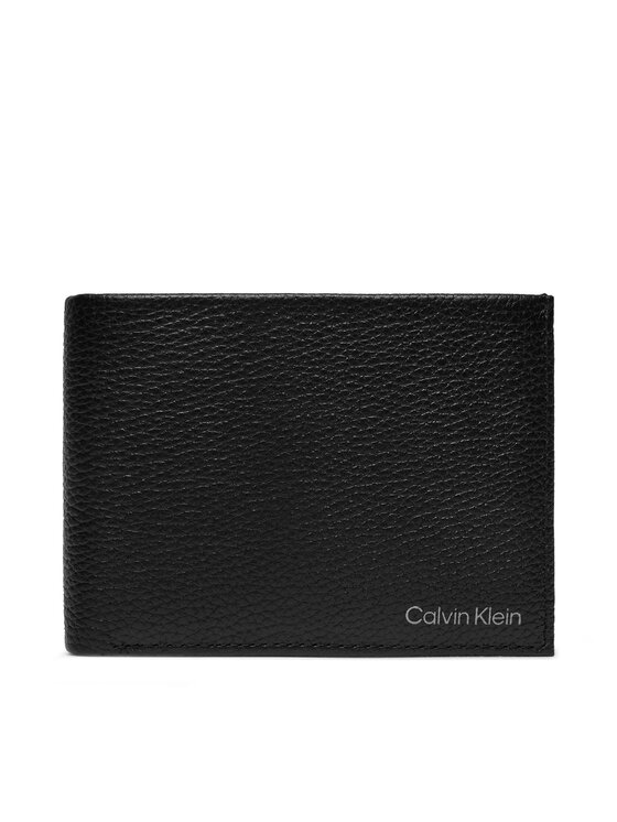Calvin Klein Duży Portfel Męski Warmth Bifold 5Cc W/ Coin L K50K507896 Czarny